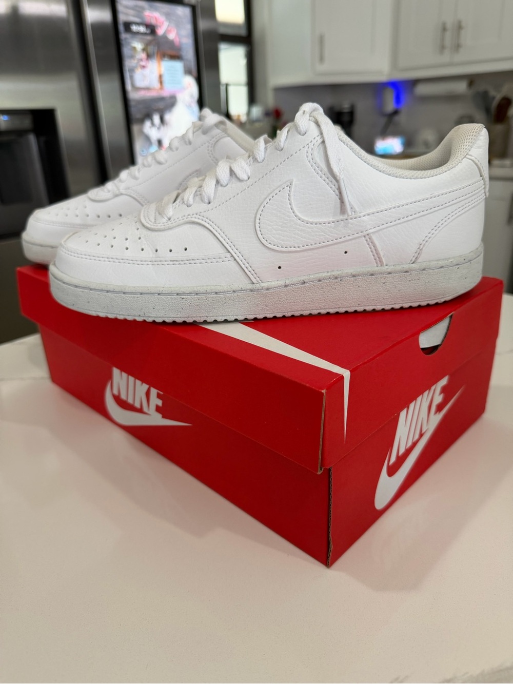 Nike White/Grey Bottom Airforce Ones Sneakers